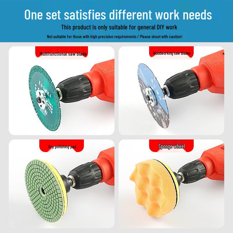 Cordless Drill Angle Grinder Attachment: Multifunctional Conversion Rod Set for Cutting and Polishing