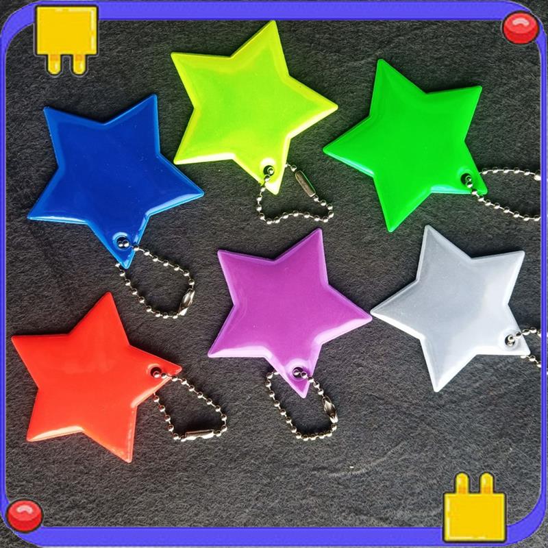 10pcs Reflector Pendant Backpack School Bag Reflective Keychain for Principal Backpack Bike Running Random ColorGood product