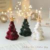 Glitter Flocked Christmas Tree Ornament Gold Cord Snowflake Star Mini Christmas Tree Hanging Decor Velvety Vintage Style