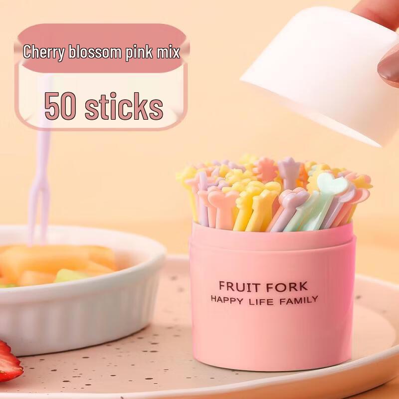 ZISIZ Disposable Plastic Fruit Fork Set