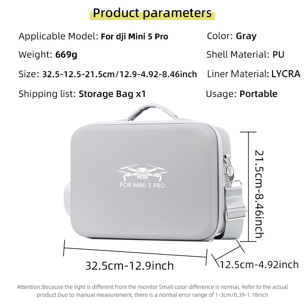 For DJI Mini 5 PRO Drone Body Remote Control Shock Resistant Storage Box Shoulder Bag Handbag For DJI RC 2/RC-N3 Accessories Kit