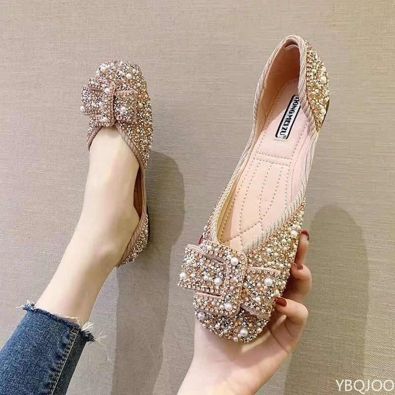 Fashion 2025 New Pointed Elegant minimalist Ladies leisure comfortable Large size Soft Sole Women Fashionable versatile Flat Shoes