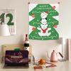 Christmas Tree Hanging Cloth Wall Background Decorating Cloth Home Fabric Poster Tapestry Xmas New Year Santa Tapestry