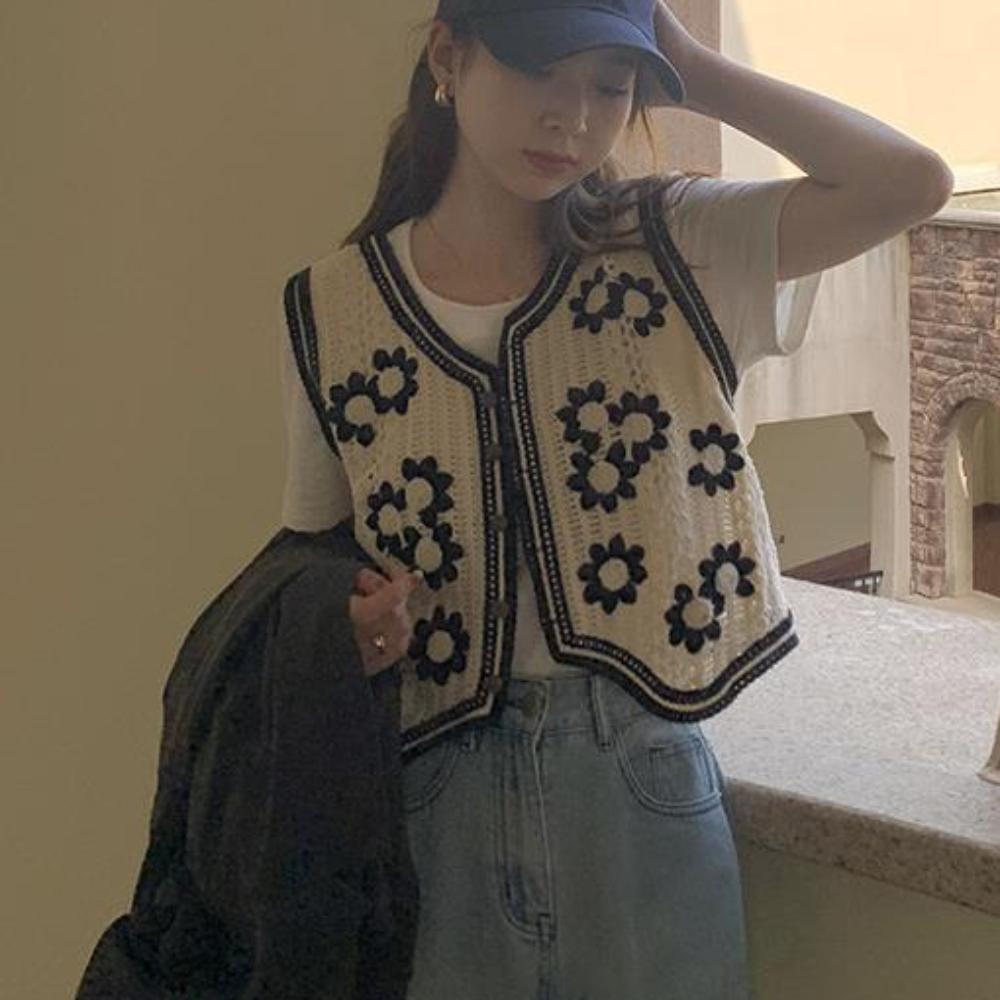 

Безрукавный вязаный свитер жилет кардиган джемперы жилет топ лето/осень