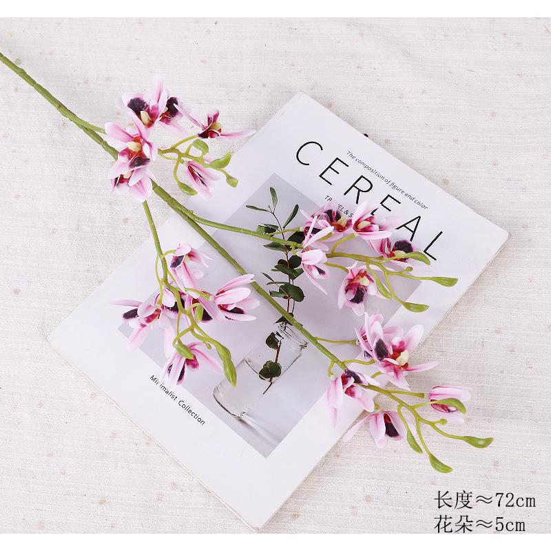 Simulated Mid-branch Wandai Orchid 4-pronged Mini Cymbidium Simulated Flower