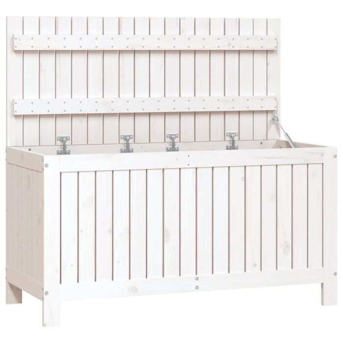 VidaXL Boîte de rangement de jardin Blanc 115x49x60 cm Bois de pin 823837