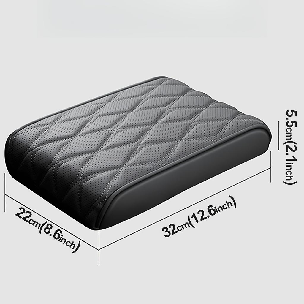 Car Armrest Universal Fit with Memory Foam & Perforated Ergonomic Car Cushion for Long Drives, 5 Colors Extra-Wide