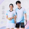 Unisex Badminton Sport Set Breathable Quick-Dry Short Sleeve Training Jersey Shorts Skirt Competition Practice