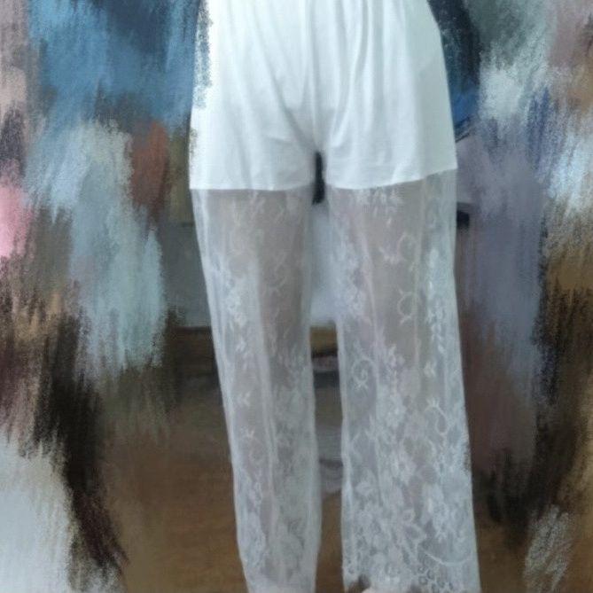 Women's Winter Velvet Lace Qipao Hanfu Pants: Breathable, Anti-Exposure Base Layer Pajamas