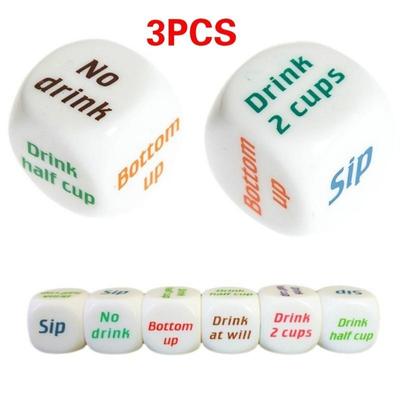 3 Adet Yeni Komik İçme Yudum Zar Atma Karar Verici Zar Oyunu Parti Bar Kulüp Pub Hediye Oyuncak