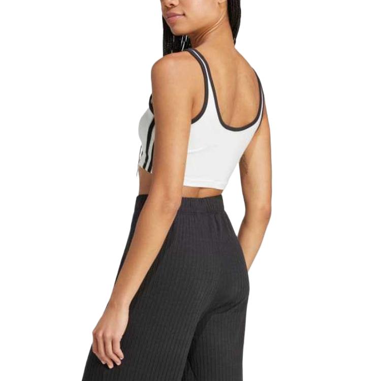 Adidas Women's Adicolor 3 Stripes Bra Top White/Black JD4613