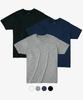 Easy By [3Pack] Soft Cotton Unisex 30-Count Round Neck Cotton Short Sleeve T-Shirt 4 Colors (Type B)