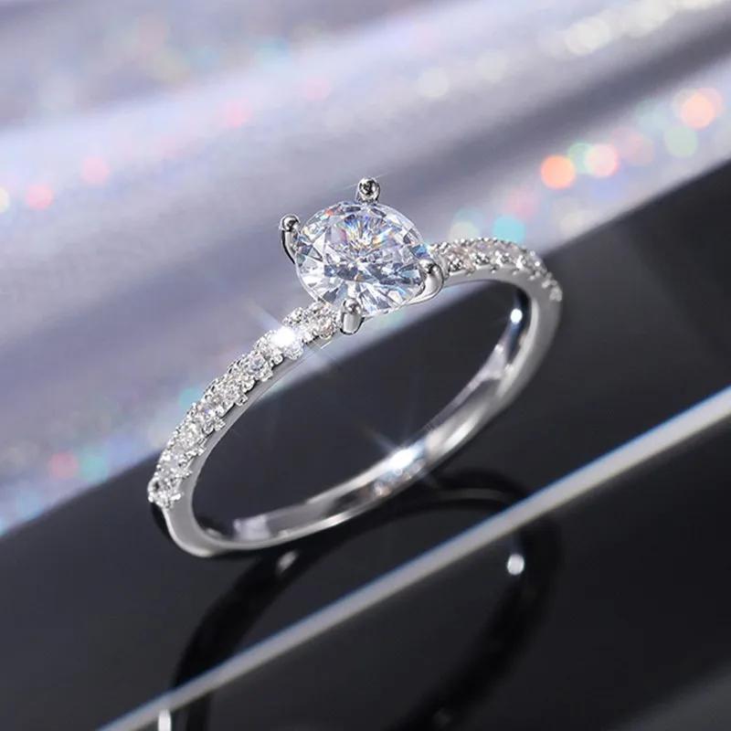 

Обручальные кольца женские бриллиантовые круглые циркониевые роскошные обручальные кольца тонкие элегантные женские ювелирные изделия ювелирные изделия 6