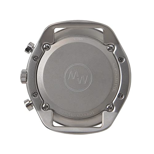 MASTER WORKS Quattro 002 MW07SI-EDBKG8 Men's Watch, Made in Japan, Quartz Movement, 41mm, Leather Strap, Chronograph, Black