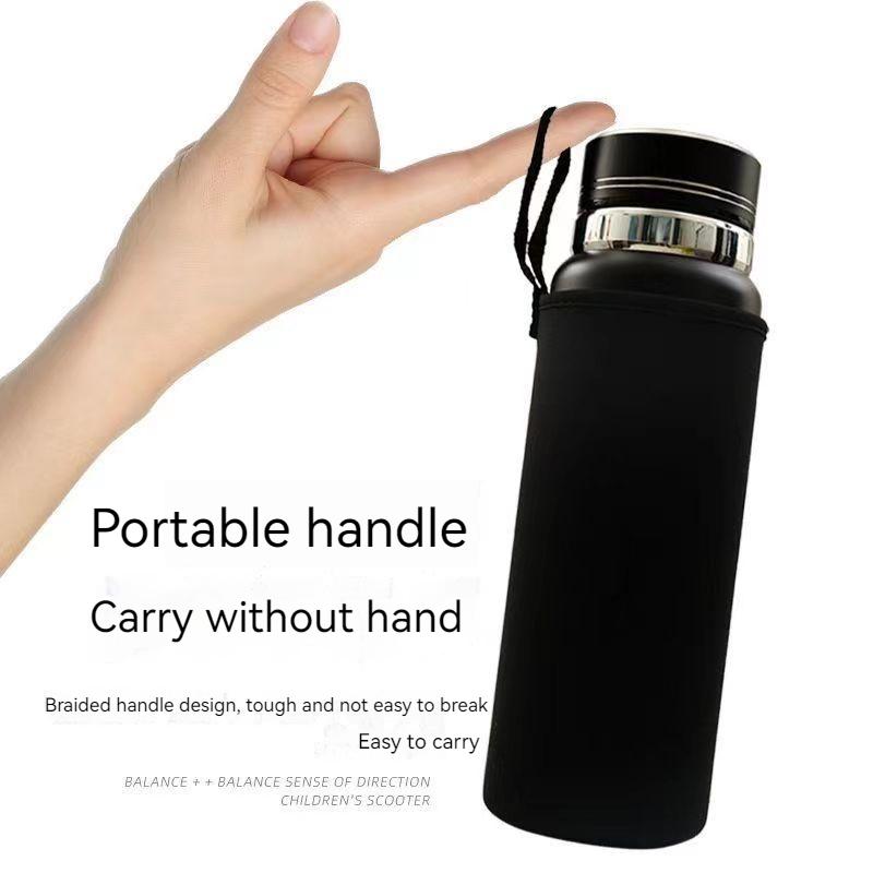 Borraccia Tazza da 750ML/1000ML/1500ML Custodia Borsa per Bottiglia d'Acqua Borsa Copribottiglia Portabottiglie Nero Borsa Termica Copri Borracce Sportive