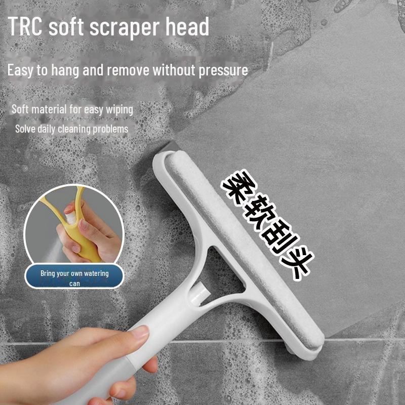 Three-in-One Glass & Mirror Spray Scraper Brush