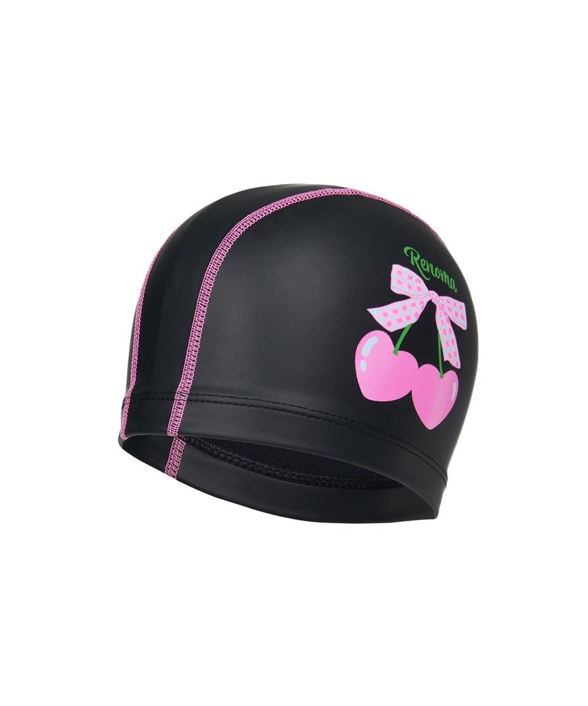 Lenomasuyeongbog Kids' Heart Cherry Pu Swim Cap Black Ro-Rc2E057-Bk
