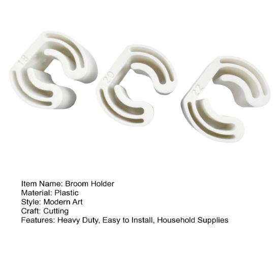 1/3Pcs Broom Holder Wall Mount 18/20/22MM Heavy Duty Plastic Mop