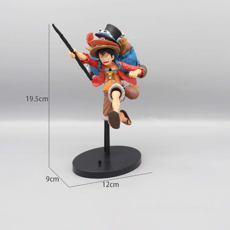 Anime Luffy Three Brothers Run Anime Action Models Collectibles Gifts Children's Series