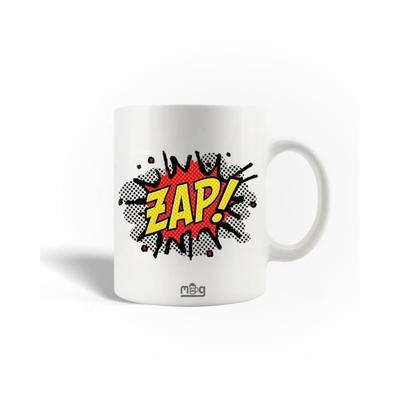 Ceramic Mug - MANIACASE - Superhero Zap - 30cl - Dishwasher Safe - White