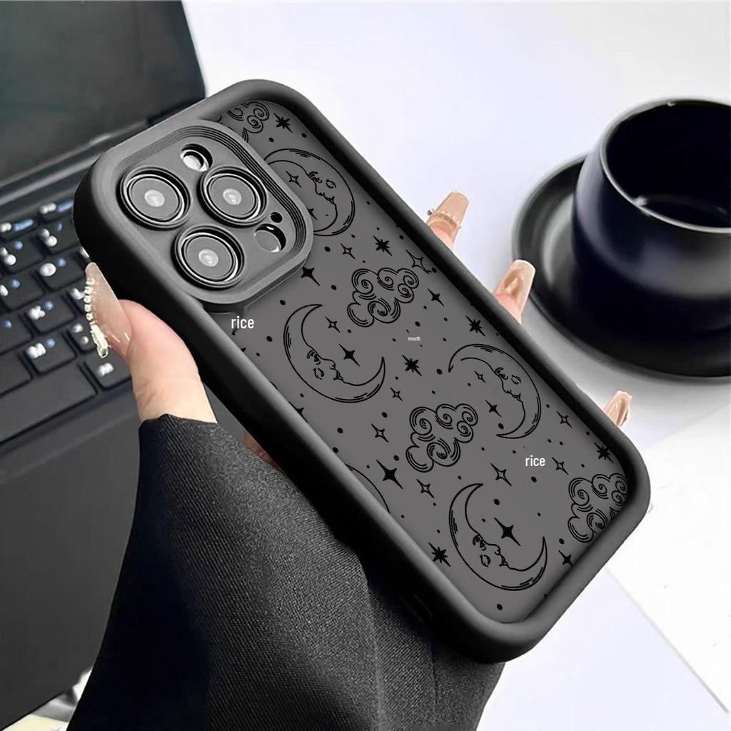 Cloud Moon Groove Black Case for iPhone 14/15/16/17 Pro Max