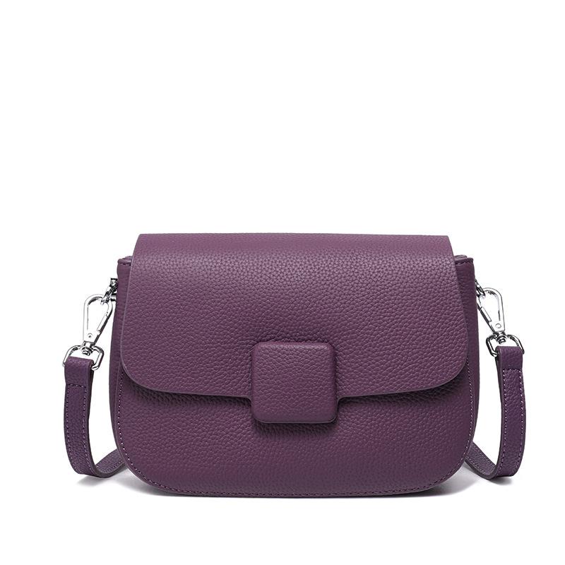 Genuine Leather Bag Fashionable Single-shoulder Crossbody Bag High-end and Versatile Saddle Bag