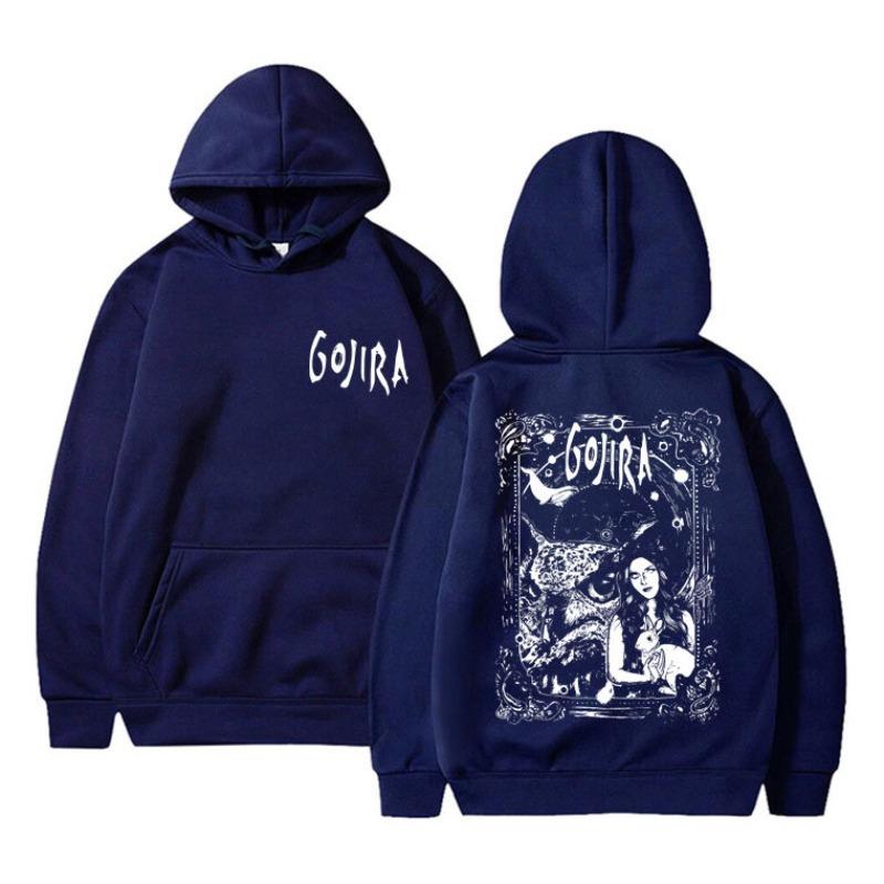French Metal Band Gojira Graphic Hoodie Male Magma Sweatshir Men Fashion Printed Hoodie Sweatshirt Harajuku Hoodie Clothing