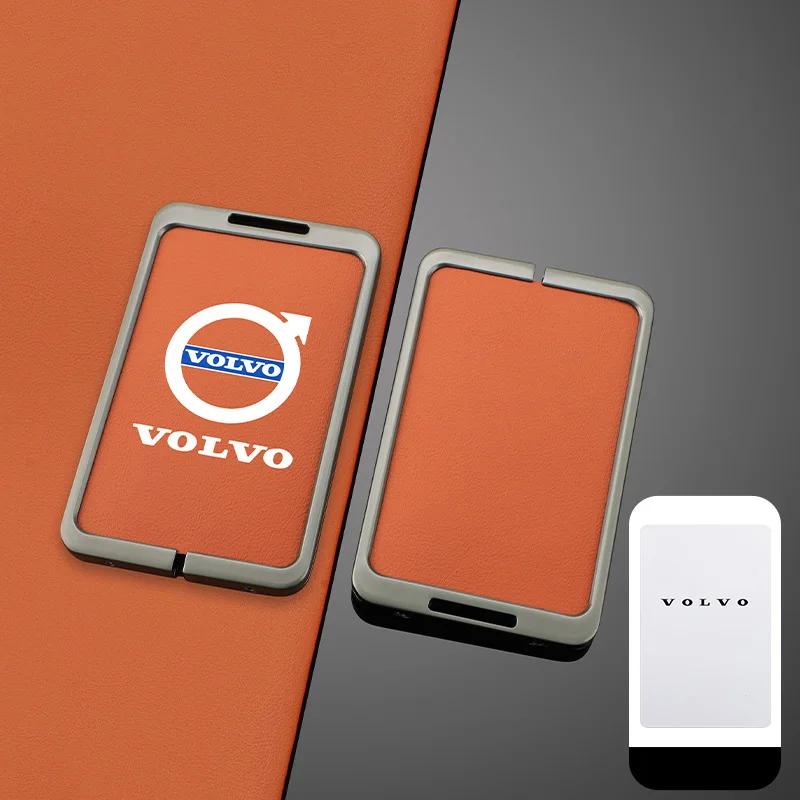

Hub Caps Car Smart NFC Card Key Case Cover Key Bag Shell Holder Protector Fob For Volvo EM90 EX30 2024 Polestar Auto Interior Ac