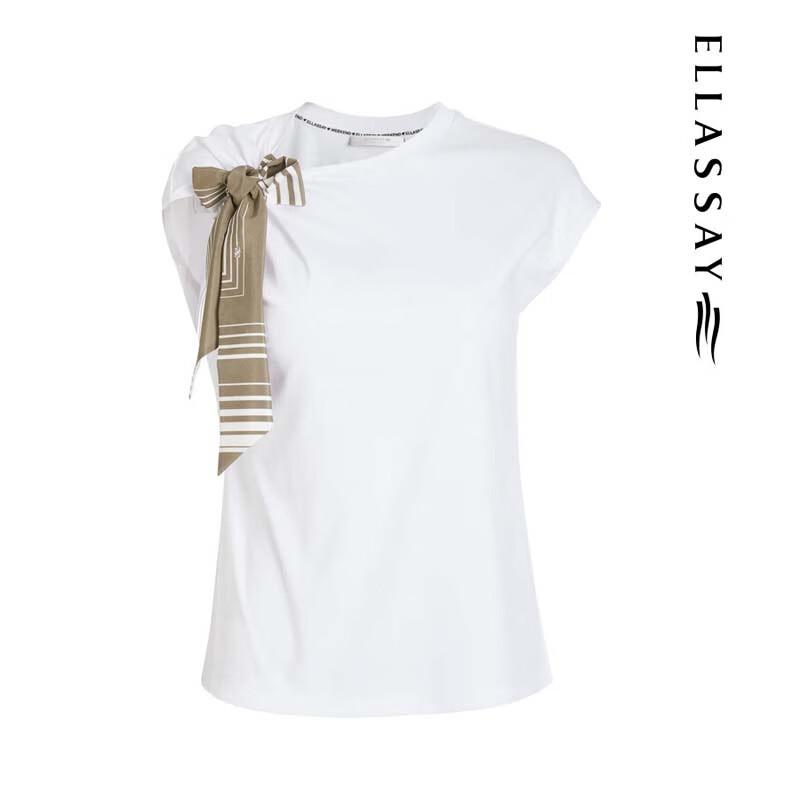 ELLASSAY Women's Elegant Scarf Knot Vest T-Shirt