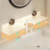 Wall Mounted Kitchen Floating Shelf Organizer Suction Cup U-Shaped Storage Rack  Washbasin