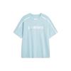 Li Ning Sports Lifestyle Series Letter Round Neck Pullover Short Sleeve T-Shirt Unisex Tops Sky-Blue AHST565-8