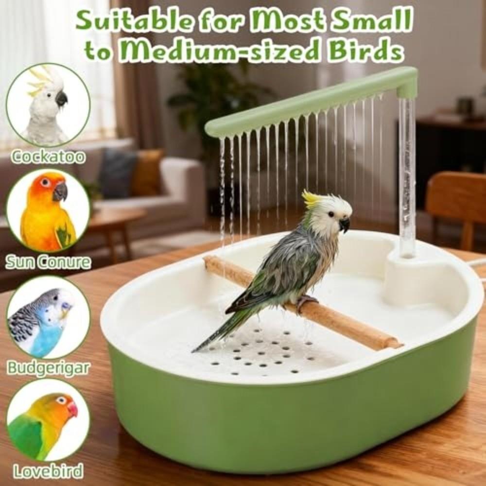 Zirkulierendes Wasser Papageien Dusche Komfort Vogelbad Dusche Vogel Wasser Sprüher Spielzeit Vögel