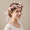 Boho Style Flower Crown Simulated Flower Wedding Headpiece Elegant Bridal Wreaths  Princess