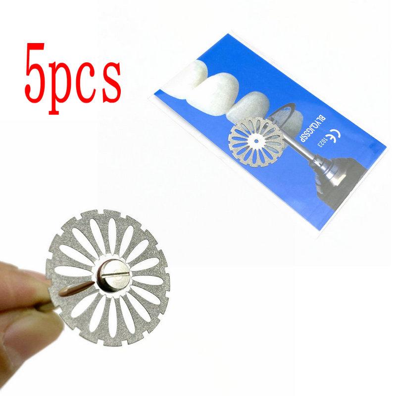 5 buc/set dentară ultra-subțire cu două fețe nisip porțelan disc de tăiere cu diamante dorn pentru disc diamantat instrumente de lustruit pentru stomatologie