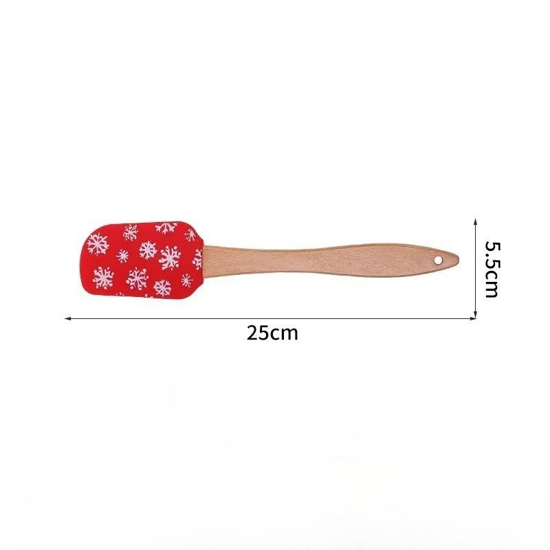 1pc Holiday Snowman Spatula - Non-Slip Grip Kitchen Utensil,Safe for Baking, Cooking,Christmas Decor-Perfect Gift for Home Cooks
