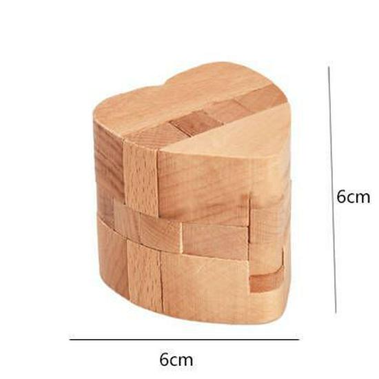 Wooden Kongming Luban Lock Puzzle for Adults & Kids