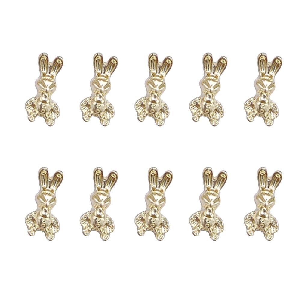 Metal Nail Art Studs 3D Metal Nail Art Jewelry Decorations Bows Rabbits Moon Multi-Shapes Nail Decoration Accessories