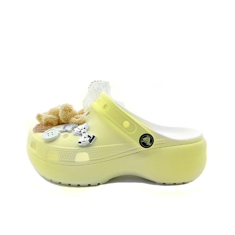 

Crocs Classic Platform Clog Sponge Rabbit Series Beach Girl Campus Style EVA Hole Shoes for Men and Women Yellow 34-35 жёлтый