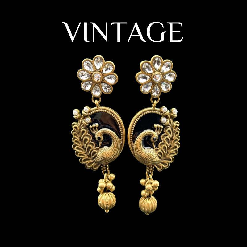 Винтажный Золотой Ручной Работы Эмаль 3D Рельеф Павлин Тяжелая Промышленность Ожерелье Эмаль Набор Маркировка