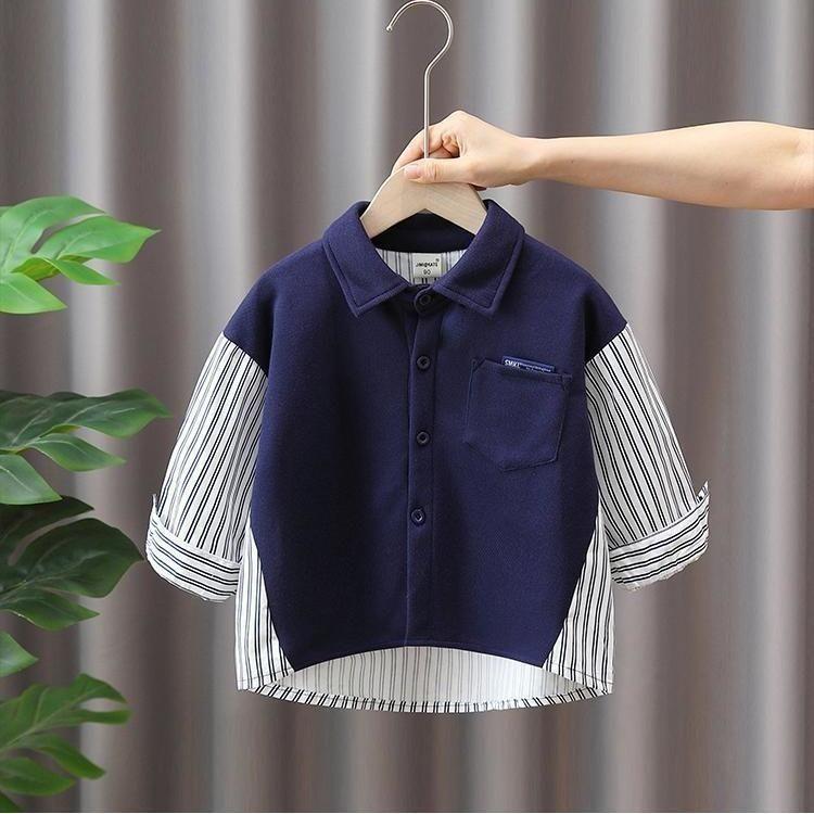 

Рубашки для мальчиков, осенние модели, детские осенние куртки с длинными рукавами, повседневные рубашки для малышей, мальчики 100