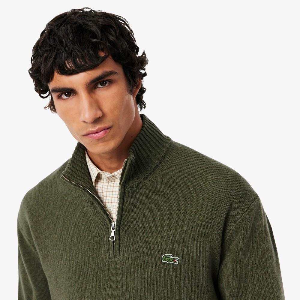 Lacoste Men's Wool Blend Half-Zip Sweater AH3052-55NE9F