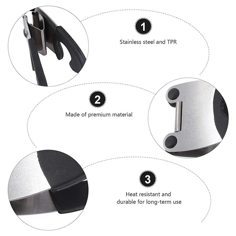 WIKHOSTAR 1Pcs Stainless Steel Pot Side Clips Anti-scalding Spoon Holder Kitchen Gadgets Spoon Rest Kitchen Accessories