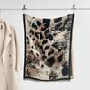 Double-sided double-wearing personalized leopard print imitation cashmere scarf shawl women's winter warm punk street sweet cool style scarf
