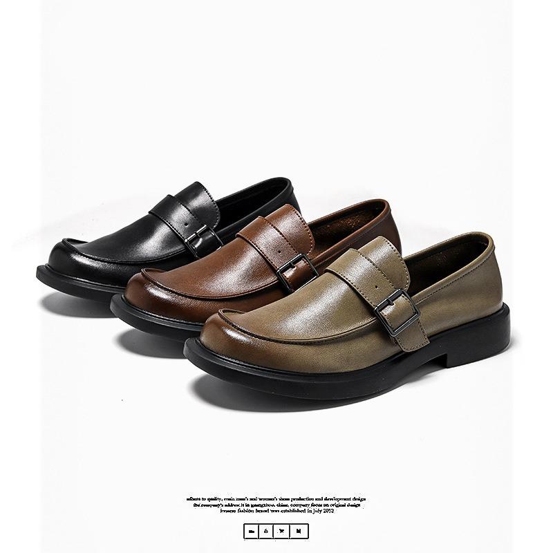 3050 casual leather shoes men's new business dress shoes genuine leather one-pedal men's shoes