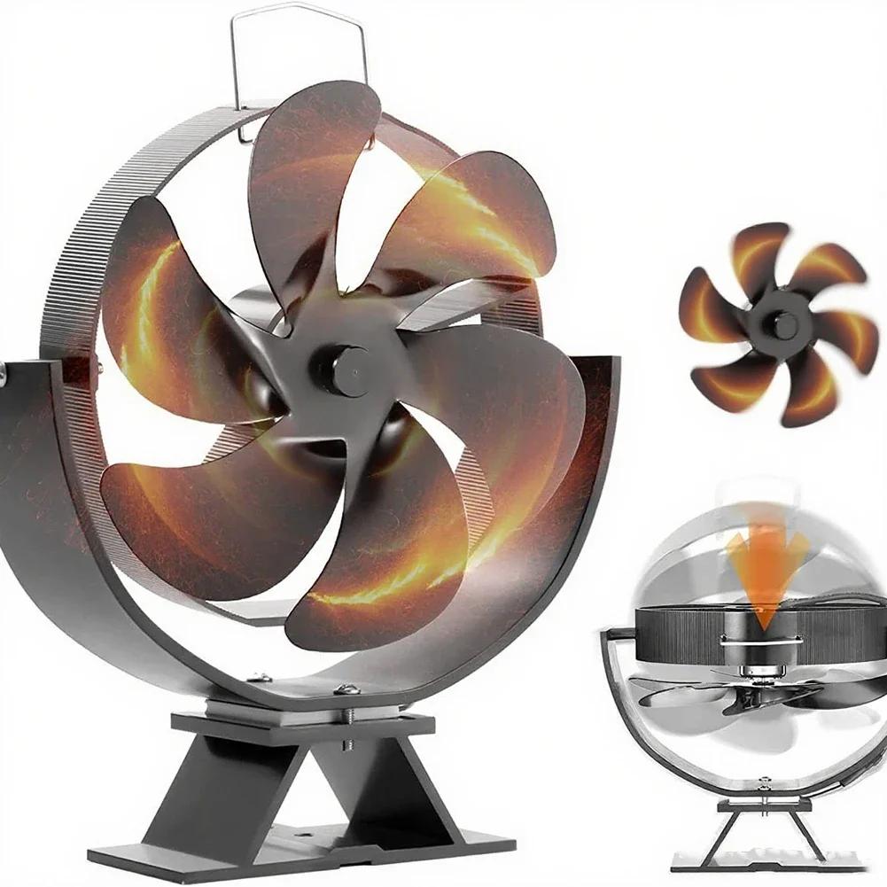 Silent Adjustable Fireplace Fan Designed for Energy Efficient Heat Distribution with Large Blades and Flexible Angle Settings