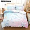 Cinnamoroll Duvet Cover Set Kawaii Cartoon Bedding Pillowcase Children Girls Comfort Quilt Single Double King Size