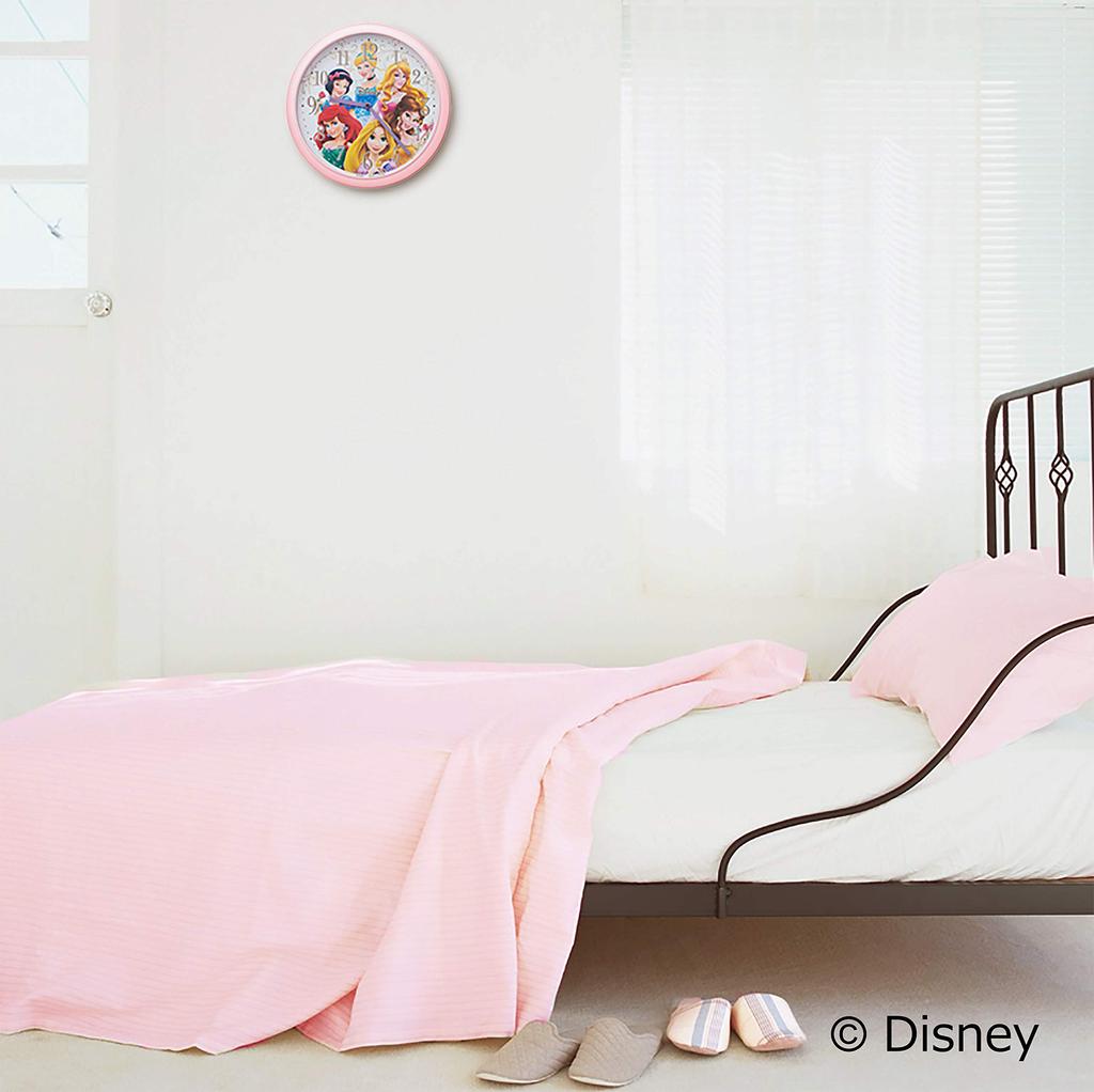 Seiko Clock Wall Clock Character Disney Princess Analog Pink Pearl Diameter FY935P 25.4x4.3cm