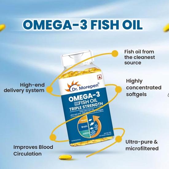 Dr. Morepen Multivitamin Women & Omega 3 Triple Strength with 21 Vital Nutrients Plus Glutathione Biotin, 450 MG EPA, 300 MG DHA