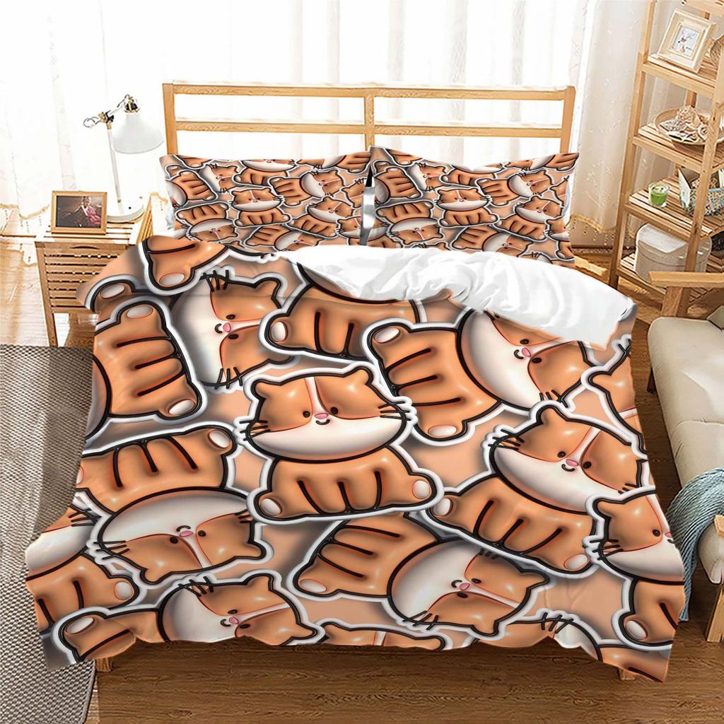 Cartoon Three-Dimensional Series Digital Printing Three-Piece Bedding Kit Bedding Kit