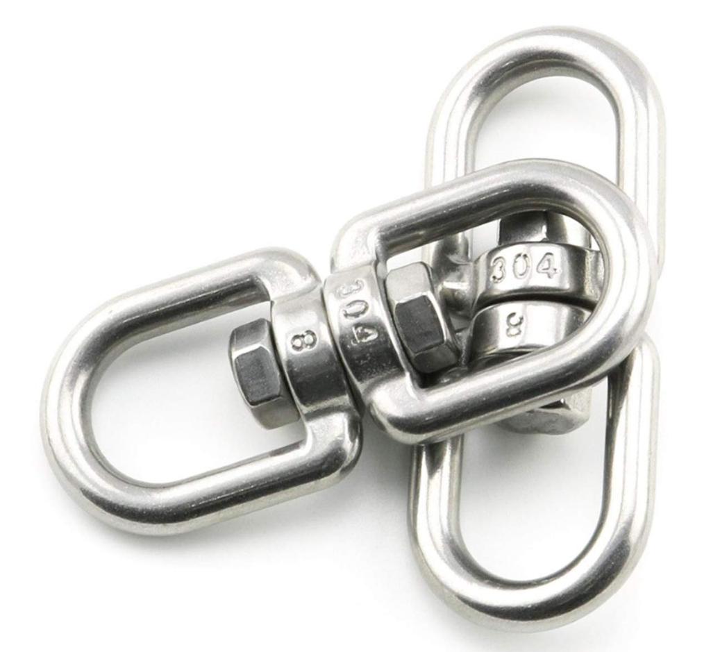 HWT Stainless Steel Swivel Rings for Leads and Keychains (M8 x 4)